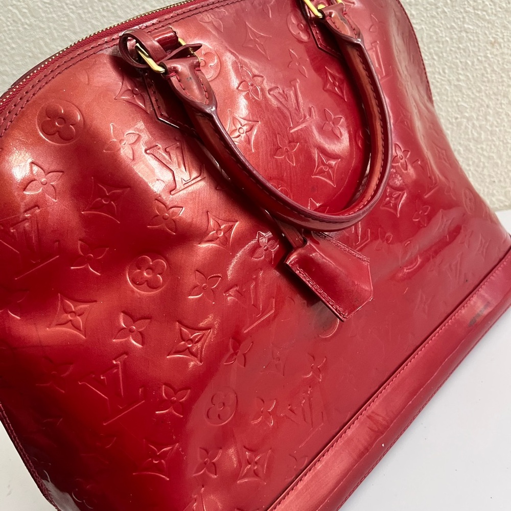 Louis Vuitton Glossy Red Satchel - Picture 7 of 14